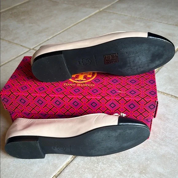 Tory Burch Rose Pink Cap-Toe Ballet Flats - Picture 5 of 6